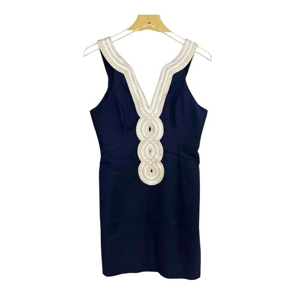Lilly Pulitzer Valli Shift Dress Navy Blue NWT Sz 4 - Picture 5 of 10